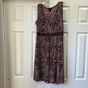 Sleeveless, geometric, maxi dress by Susan Lawrence